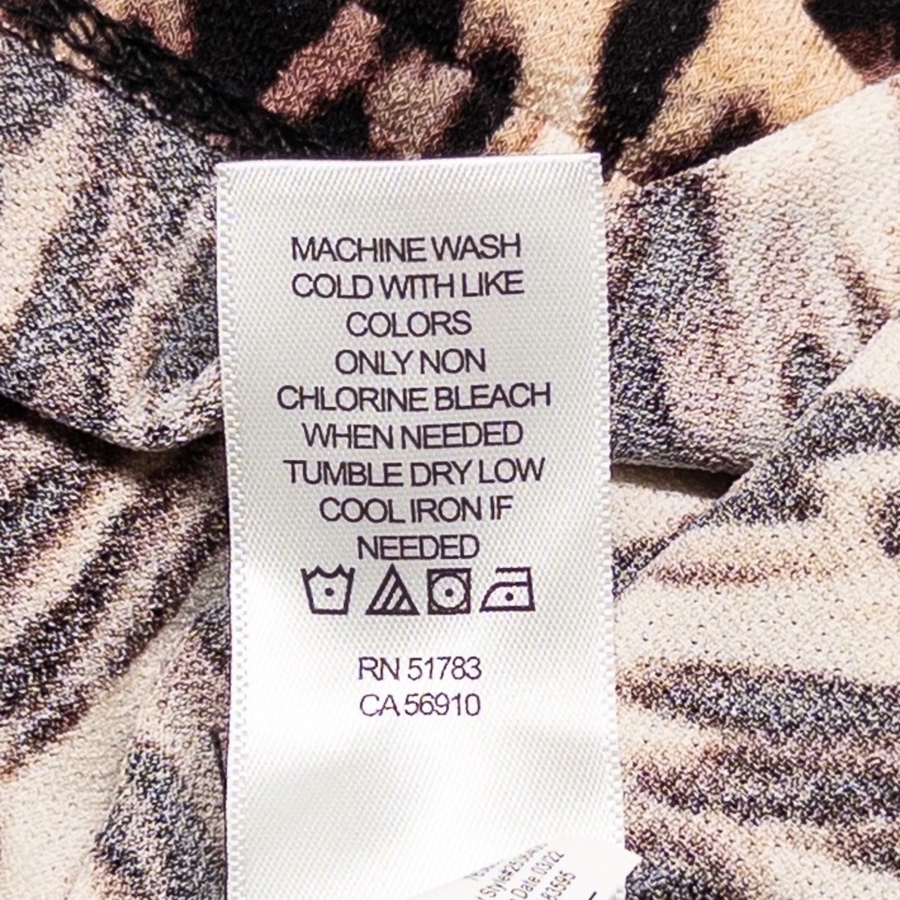 Maurices One Shoulder Top Large Brown Leopard Print Stretch Knit Mob Wife New - Picture 11 of 11